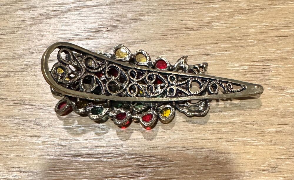 Bejeweled Peacock Hair Barrette Clip #22100 - Picture 10 of 10